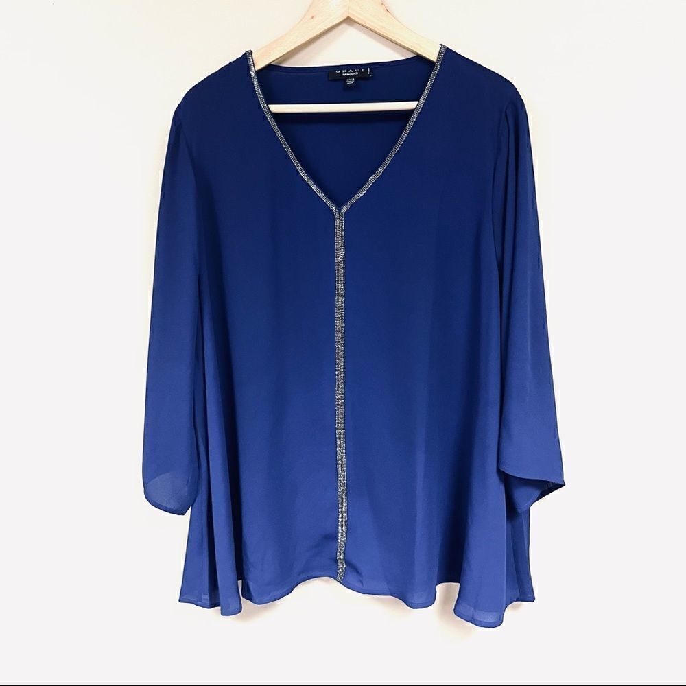 👠Grace Woman royal blue top with sequined accent 22/24